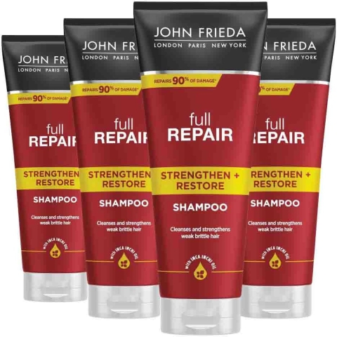 4x John Frieda Full Repair Full Body Shampoo 250 ml