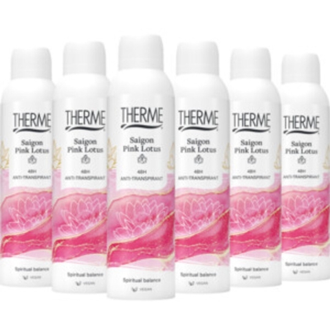 6x Therme Anti-Transpirant Saigon Pink Lotus 150 ml