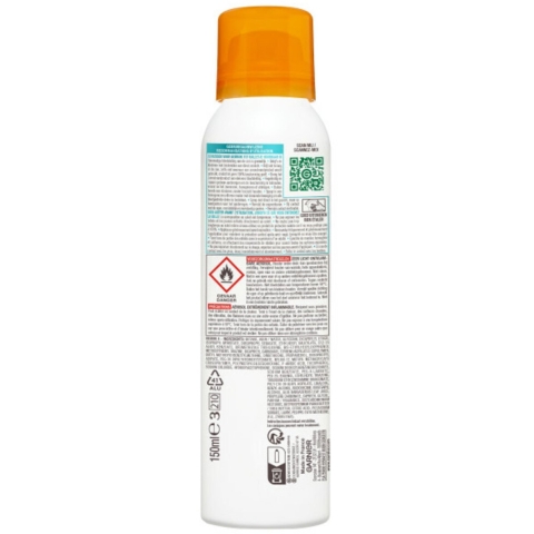 3x Garnier Ambre Solaire Invisible Protect Mist SPF 30 150 ml