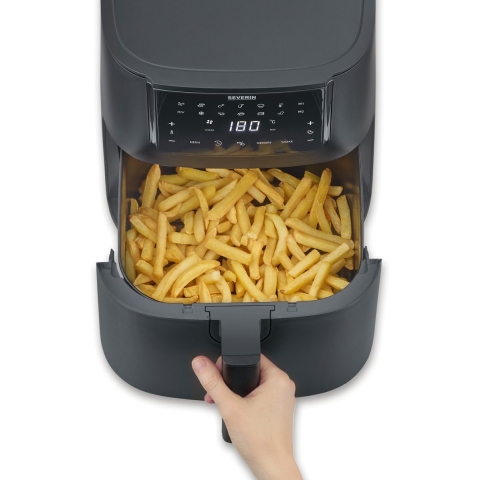 Severin FR 2462 Airfryer 7 l 1700 W Met display, Anti-aanbaklaag Zwart