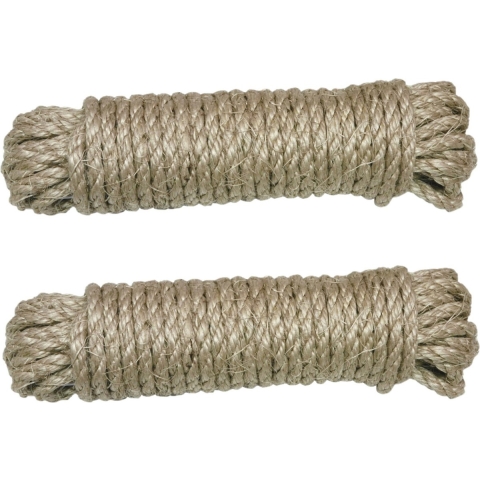 AMIG Touw - 2x - 10 meter - D8mm - sisal - 130kg - natuurlijke vezels - decoraties - tuinieren -