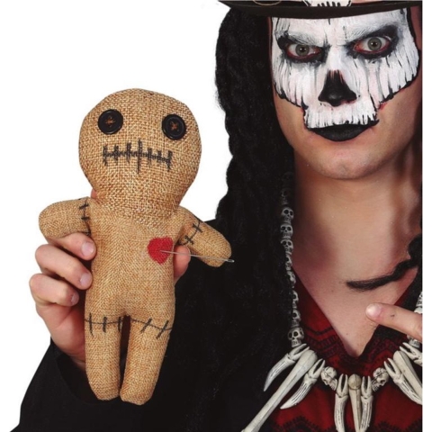Set van 3x stuks jute voodoo pop 25 cm -