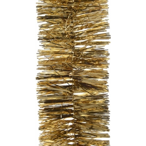 6x Gouden kerstslingers 270 cm kerstboom versieringen -