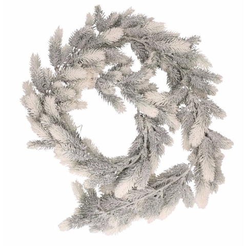 3x Witte kerst guirlande met sneeuwlook 180 cm -