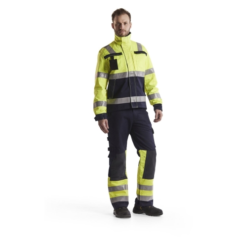 Blåkläder Multinorm werkbroek 14781514 | Marine/High-Vis Geel | Maat 64 - 7330509516812