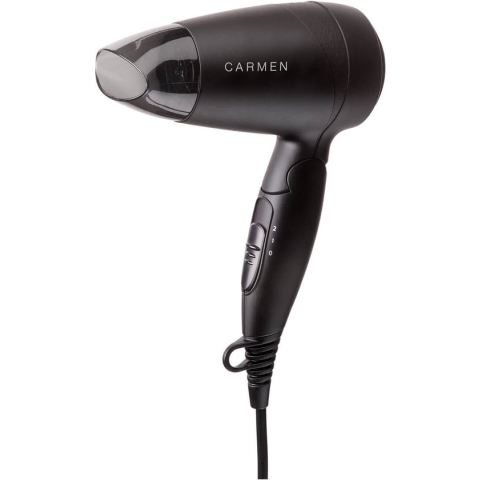 Carmen Tiny Travel TD1215 - Compacte reisföhn - 1200 watt - Dual voltage - Zwart