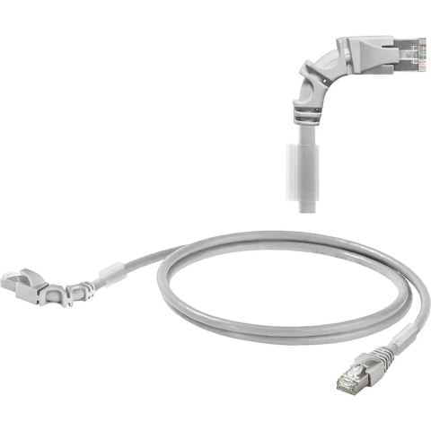 Weidmüller 2703330050 RJ45 Netwerkkabel, patchkabel CAT 6A S/FTP 5.00 m Grijs 1 stuk(s)