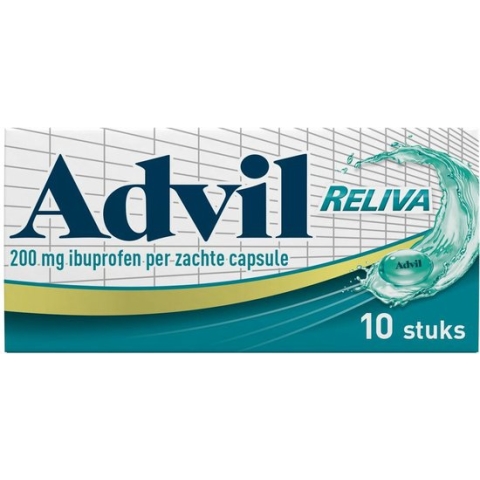 Advil Reliva Liquid Caps 200mg - 1 x 10 capsules
