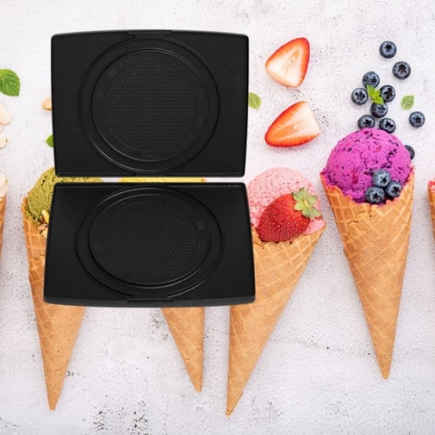 Fritel Set bakplaten - ijshoorntje/knippertjes/cannoli