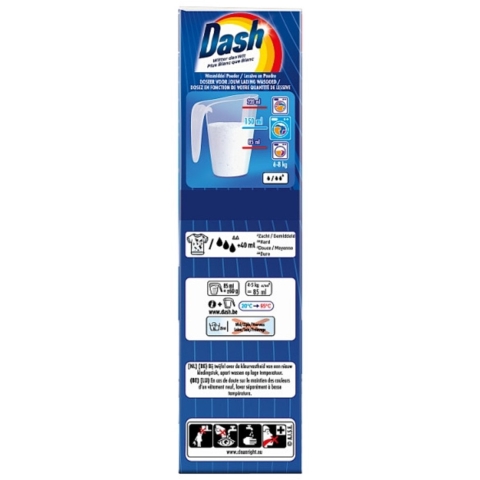 8x Dash Waspoeder Regular 22 Wasbeurten 1,32 kg