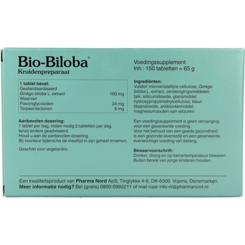 Gratis Verzending: 2x Pharma Nord Bio-Biloba 150 tabletten