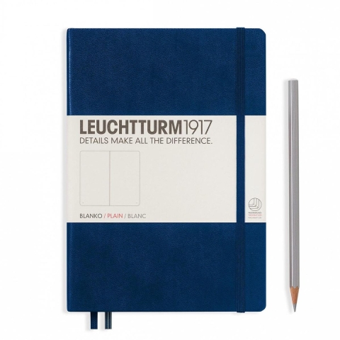 Leuchtturm Navy, Medium (A5), 251 p., plain
