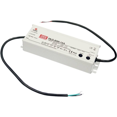 MW Mean Well HLG-80H-24B LED-driver, LED-transformator Constante spanning, Constante stroomsterkte 81.6 W 3.4 A 14.4 - 24 V/DC Dimbaar,