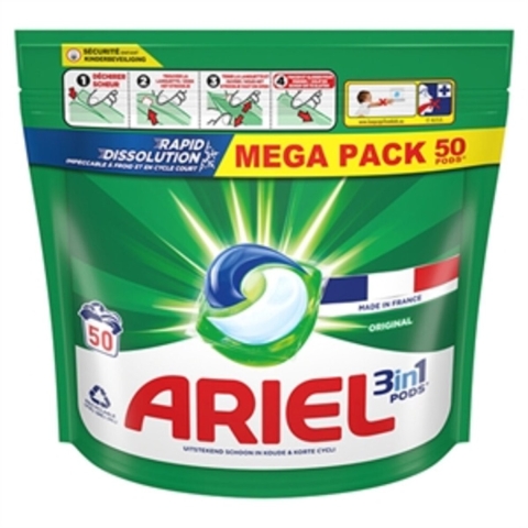 2x Ariel Wasmiddel 3in1 Pods Original 50 stuks
