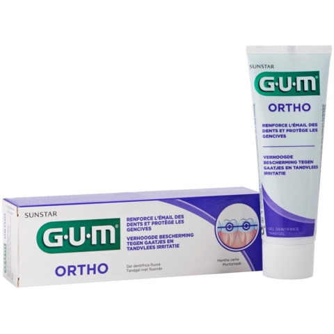 3x GUM Tandpasta Ortho 75 ml