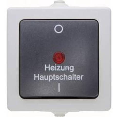 Kopp 565356002 Nautic Verwarmingsnoodschakelaar spatwaterdicht Grijs 1 stuk(s)