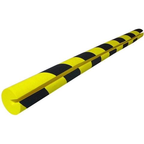 VISO PU 208 NJ Beschermprofiel met sleuf Zwart, Geel (Ø x l) 40 mm x 750 mm