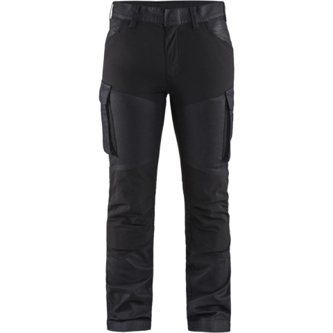 Blåkläder Dames service werkbroek denim stretch 71471147 | Marineblauw/Zwart | Maat 50 - 7330509718179