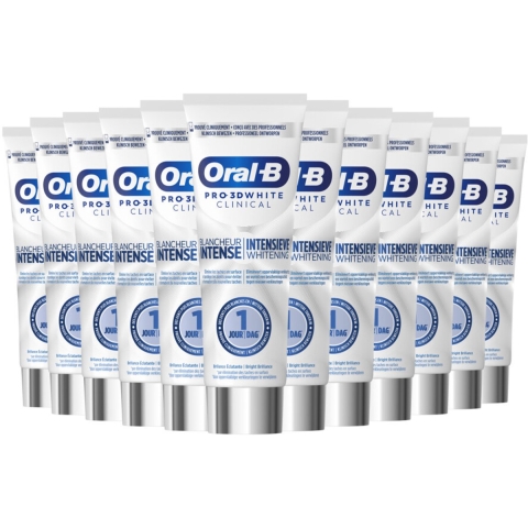 12x Oral-B Tandpasta Pro 3D White Clinical Bright Brilliance 75 ml
