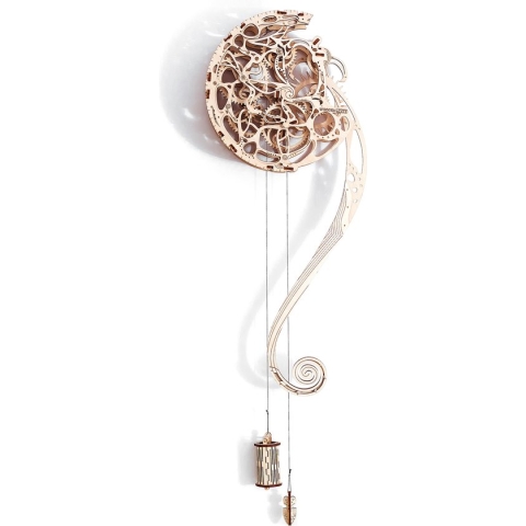 Wooden City modelbouwpakket Pendulum Klok hout - 520mm hoog x 320mm breed x 64mm diep - naturel kleur