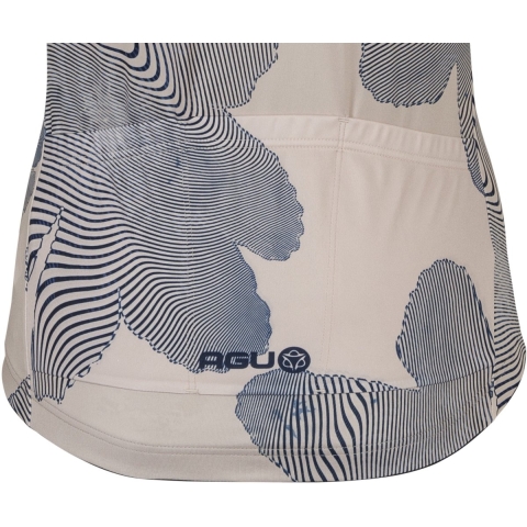 AGU Striped Flower Fietsshirt Essential Dames - Peanut - S