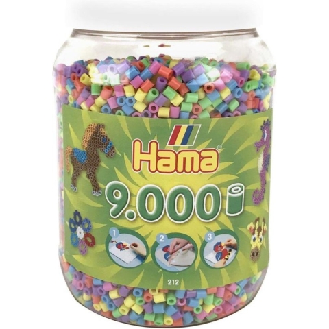 Hama Strijkkralen in Pot 9000 Stuks Pastel