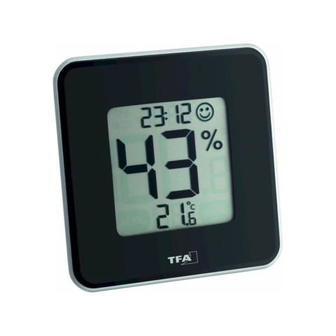 TFA Dostmann Style 30.5021.01 Thermo- en hygrometer Zwart