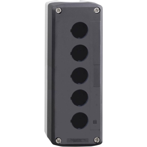 Schneider Electric XALD05 Lege behuizing 5 inbouwplaatsen (b x h x d) 196 x 68 x 53 mm Zonder markering Donkergrijs, Lichtgrijs 1 stuk(s)