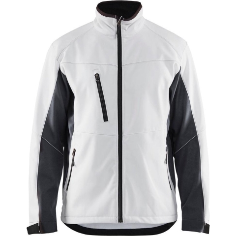Blåkläder Softshell Jack 49502516 | Wit/Donkergrijs | Maat 3XL - 7330509662786