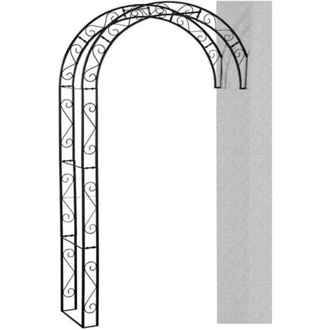 Siena Garden 732696 Rozenboog, metaal zwart afmetingen: 130x35x245cm
