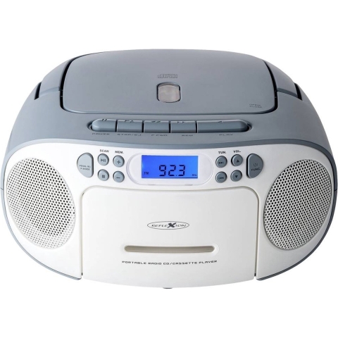 Reflexion RCR2260BL Radio/CD-speler VHF (FM) AUX, CD, Cassette Blauw-wit