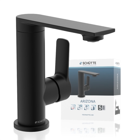 Schutte ARIZONA wastafelkraan | Mat Zwart - 32416