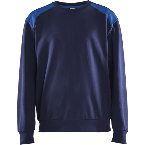 Blåkläder Sweatshirt bicolour 35801158 | Marineblauw/Korenblauw | Maat XL - 7330509810415