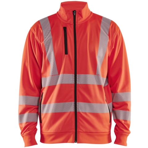 Blåkläder High-Vis Sweatshirt met rits 35632538 | High-Vis Rood | Maat L - 7330509832349