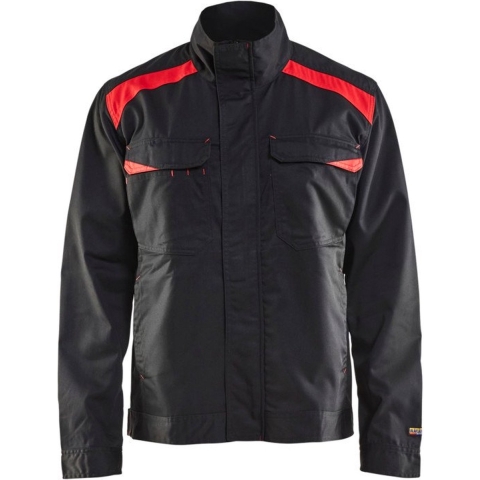 Blåkläder Industriejack. Ongevoerd 40541800 | Zwart/Rood | Maat L - 7330509357439