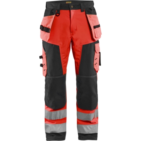 Blåkläder Werkbroek softshell High-Vis 15672517 | High Vis Rood/Zwart | Maat 56 - 7330509406366