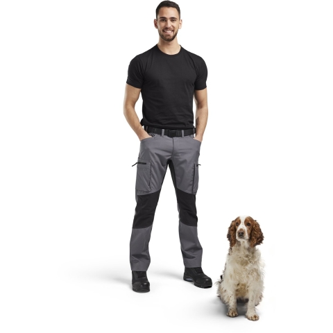 Blåkläder Service werkbroek met stretch 14591845 | Medium Grijs/Zwart | Maat 60 - 7330509748848