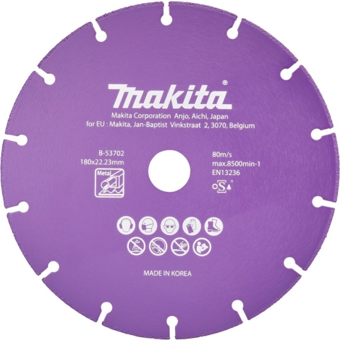 Makita Accessoires Doorslijpschijf 180x22,23x1,3mm - B-53702 B-53702