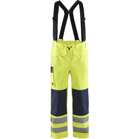 Blåkläder Vlamvertragende regenbroek LEVEL 2 13132022 | High-Vis Geel/Marineblauw | Maat 3XL - 7330509783580
