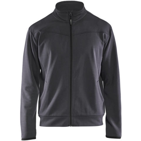 Blåkläder Service Sweatshirt met rits 33622526 | Medium Grijs/Zwart | Maat 3XL - 7330509685020