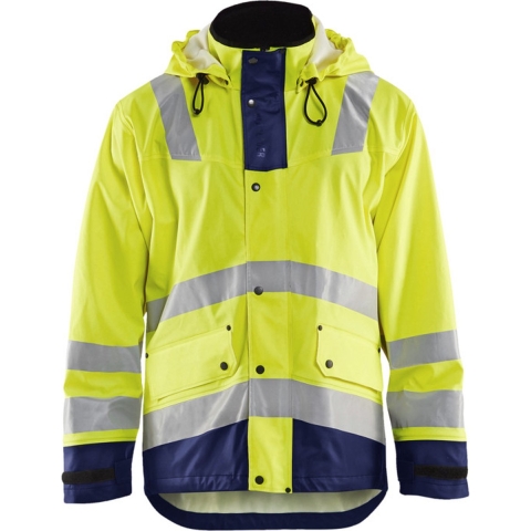 Blåkläder Regenjas High-Vis LEVEL 2 43022003 | High-Vis Geel/Marineblauw | Maat XL - 7330509570463