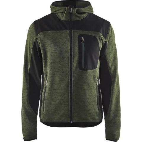 Blåkläder Gebreid vest met softshell 49302117 | Army Groen/Zwart | Maat XXL - 7330509411858