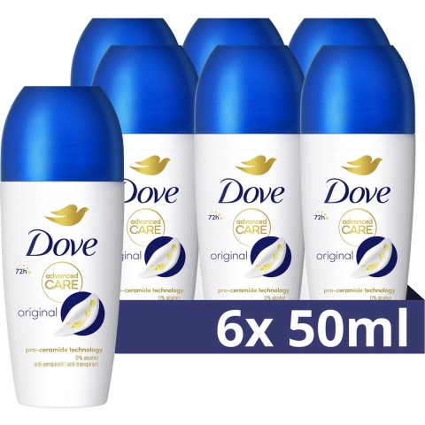 6x Dove Deodorant Roller Original 50 ml