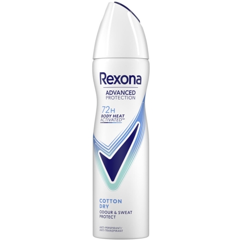 3x Rexona Deodorant Spray Advanced Protection Cotton Dry 150 ml