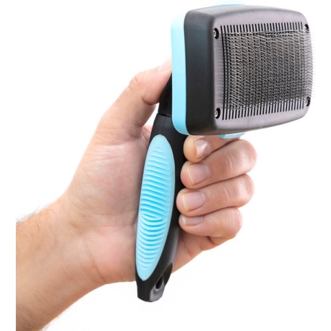 Reinigingsborstel voor huisdieren met intrekbare borstelharen Groombot InnovaGoods