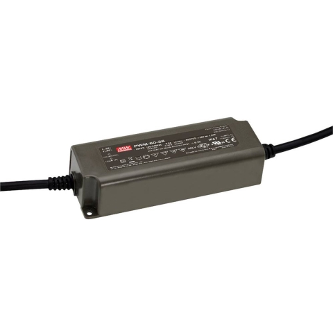 MW Mean Well PWM-60-24KN LED-driver Constante spanning 60 W 2.50 A 24 V/DC Dimbaar, Montage op ontvlambare oppervlakken, Geschikt voor meubels, Outdoor,