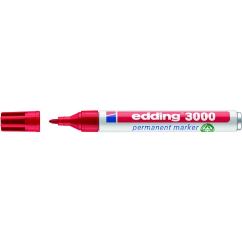 Edding 4-3000002 Permanent marker Rood Watervast: Ja