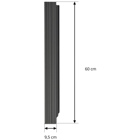 Lucande - Melira LED Buiten Wandlamp 60cm Antraciet