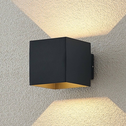 Lindby - Esani LED Buiten Wandlamp Antraciet