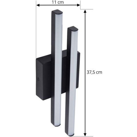 Lindby - Abelia LED Buiten Wandlamp Zwart
